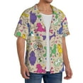 thumbnail image 2 of Goofa Colorful Poodle Dog Printed Men's Casual Short-sleeved Shirt,Lightweight Breathable Button-down,Summer Casual men's top,Versatile Fashion shirt-X-Large, 2 of 7
