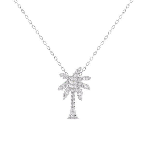 True Elegant Yellow Diamond Sterling Silver Pendant Necklace
