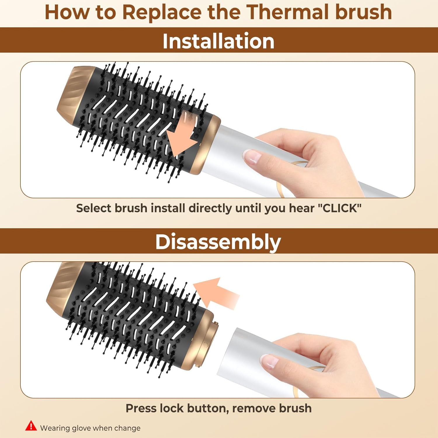 Foldable Blow Dryer Brush with Wrap Curler, 6 in 1 Hair Dryer Brush, Detachable Air Hair Styler Curling, Drying,Volumizing, Straightening, Negative Ionic Hair Dryer with Diffuser, Hair Styling Tools