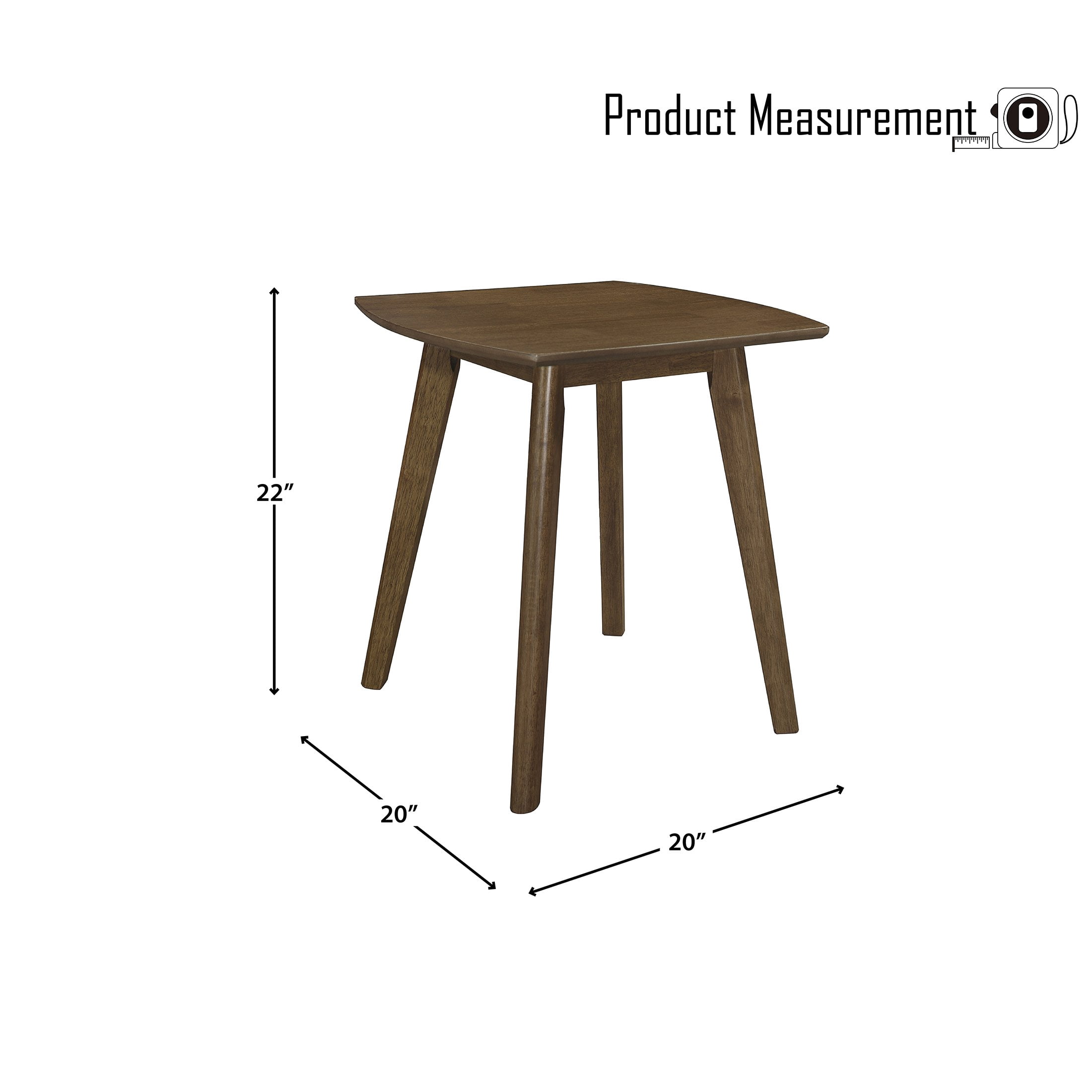 OakvillePark Ecola 3-Piece Pack Wood Occasional Table Set, Walnut
