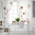thumbnail image 5 of Brown Red Spring Floral Blackout Curtains for Bedroom, Summer Flowers Botanical Elegant Thermal Insulated Kitchen Drapes with Grommets, Light Blocking Window Treatment, 2 Panels 52" x 63", 5 of 7