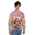 thumbnail image 4 of Happy Valentine’s Day Adorable Dachshund Puppy Holding Heart Balloon All Over Print 3D Baseball Jacket Wiener Dog Lover Gifts Idea Bomber Jacket Softball - 00030, 4 of 6