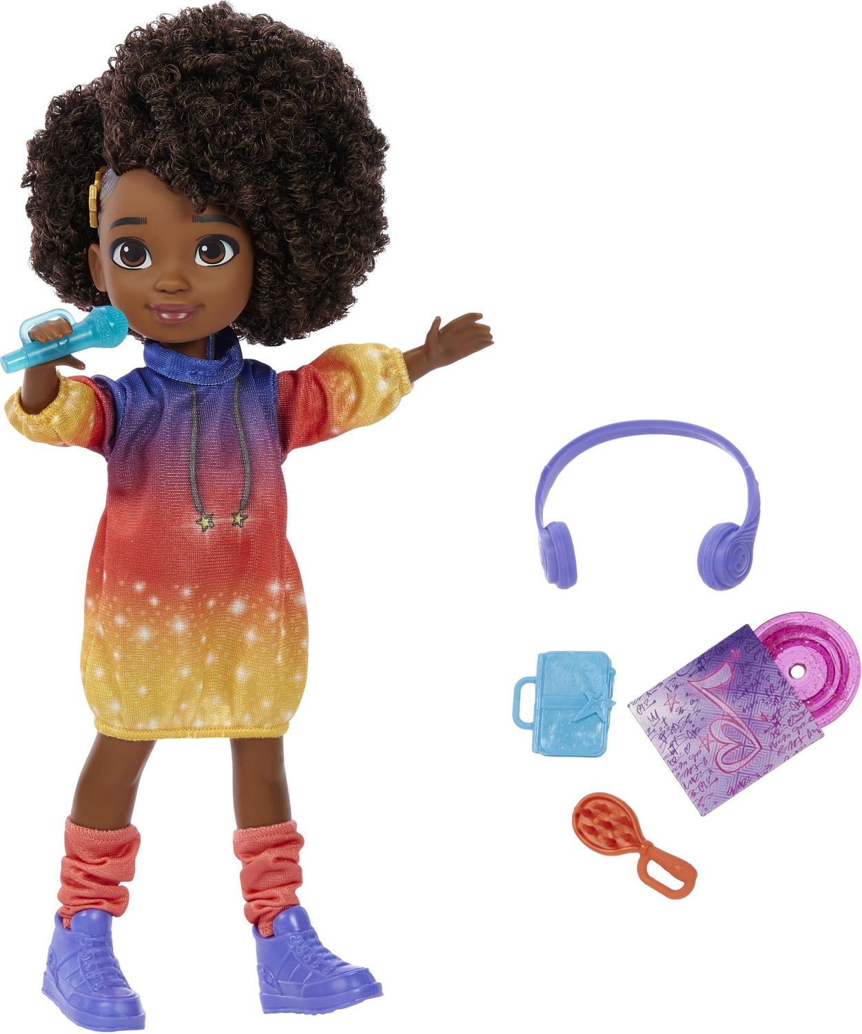 Poupée Karma Vedette de la chanson ​Karma’s World, chante 2 chansons, comprend des accessoires musicaux