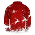 thumbnail image 3 of KeShDi Christmas Mens Crewneck Sweatshirts Men Casual Fashion Stand Collar Print Zipper Pullover Long Sleeve Sweatshirt RedL, 3 of 3