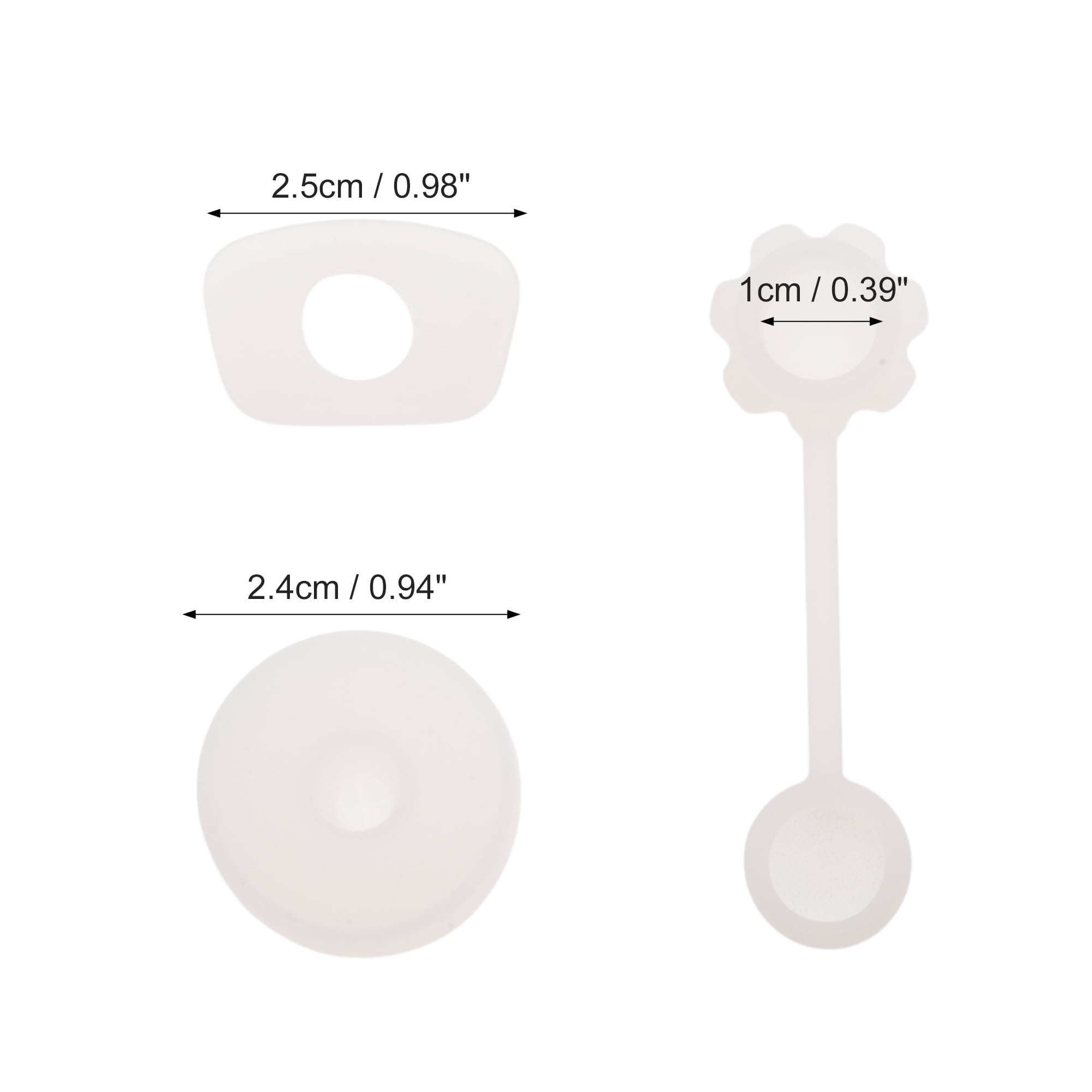 Unique Bargains 3Pcs Durable Anti-overflow Straw Cover Caps Clear