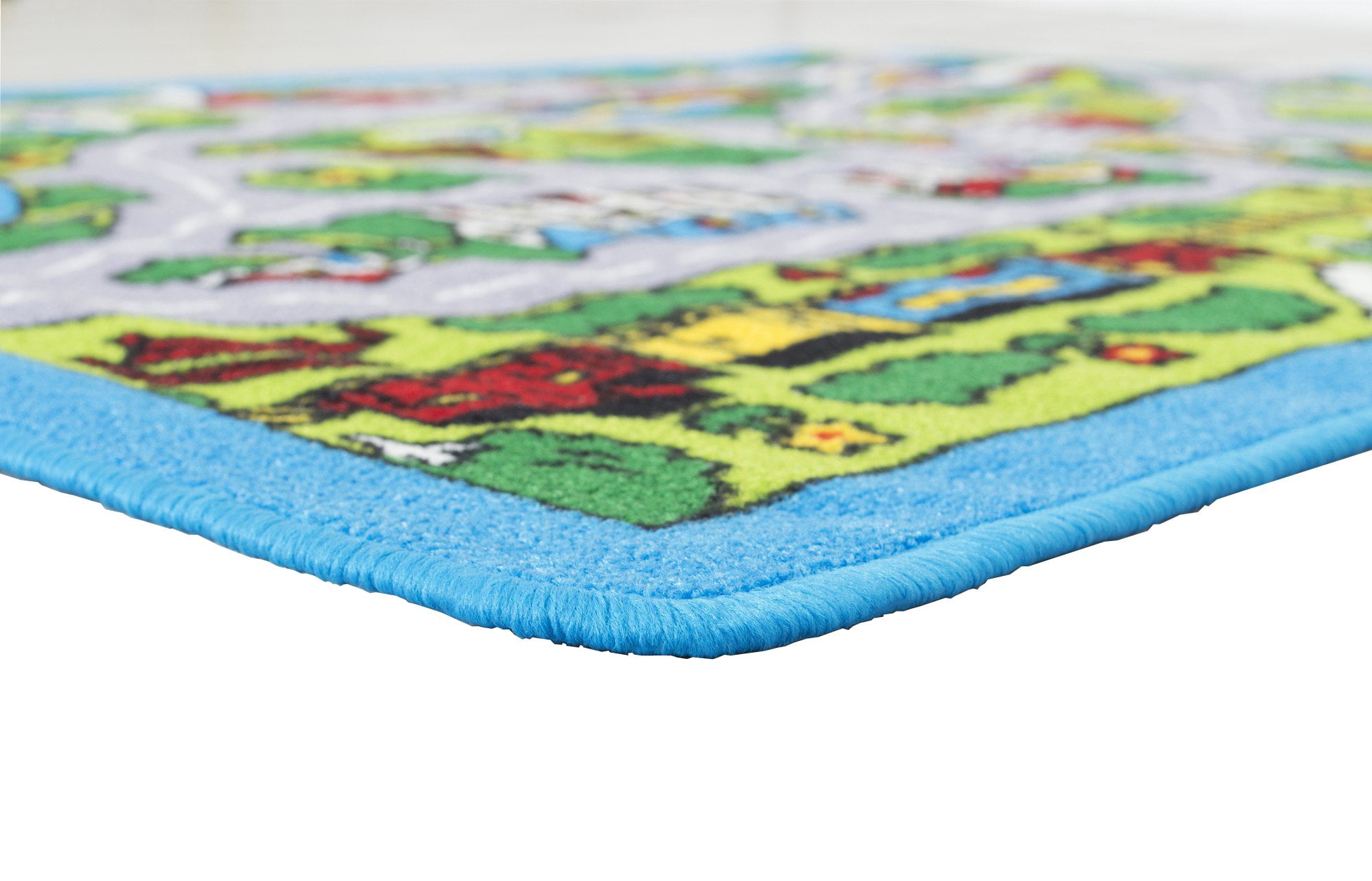 Kids Car Road Rugs City Map Play mat for Classroom/Baby Room Non-Slip Rubber Back