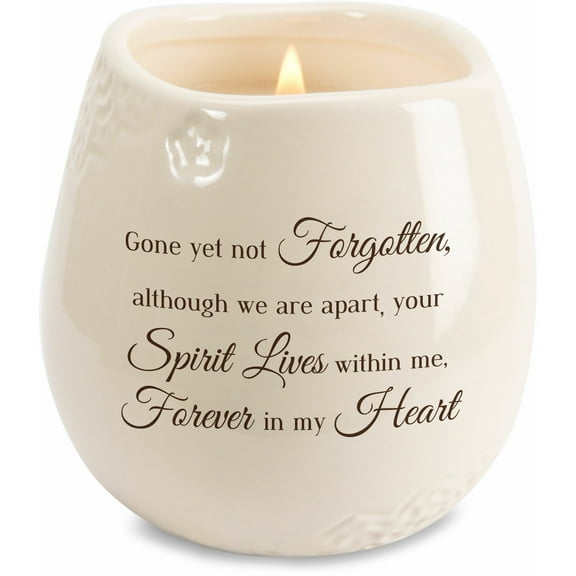 Pavilion - Gone Yet Not Forgotten, Although We are Apart, Your Spirit Lives Within Me, Forever in My Heart 8 oz Soy Filled Ceramic Vessel Candle