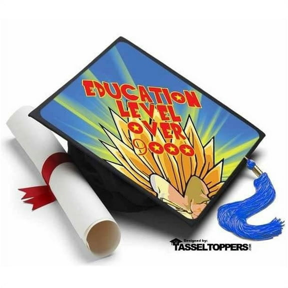 Over 9000 Grad Cap Tassel Topper
