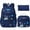 A2.Blue Space, variant on 3 PCS Cute Backpack Set Waterproof Bookbags with Lunch Box & Pencil Pouch Set for Casual Travel, Blue Space