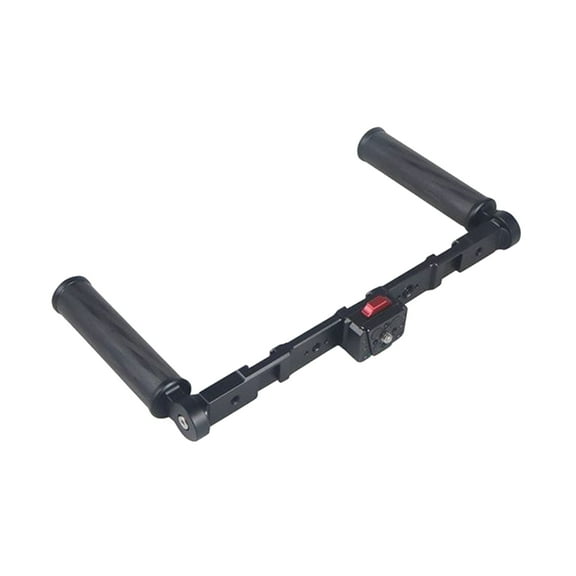 Dual Handheld Grip Holder Gimbal Handle Stabilizer Video Rig 1/4 3/8 Mount Light Bracket for DSLR Phone Action Camera
