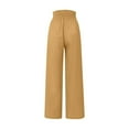 thumbnail image 2 of Pntutb Womens Pants,Women's Solid Pants Comfortable Elastic High Waist Wide Leg Casual Loose Beach Pants, 2 of 6