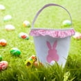 thumbnail image 3 of Cesta de conejo de Pascua, cesta de regalo para llevar, cesta de conejo, cesta con volantes para cazar Rosa, 3 of 8
