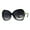 Black Smoke, variant on Womens Metal Jewel Luxury Designer Fashion Plastic Sunglasses Black Smoke