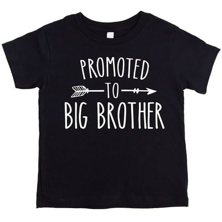

Promoted to Big Brother Arrow Sibling Reveal Announcement Shirt for Boys Big Brother Sibling Outfit Black Shirt 3T