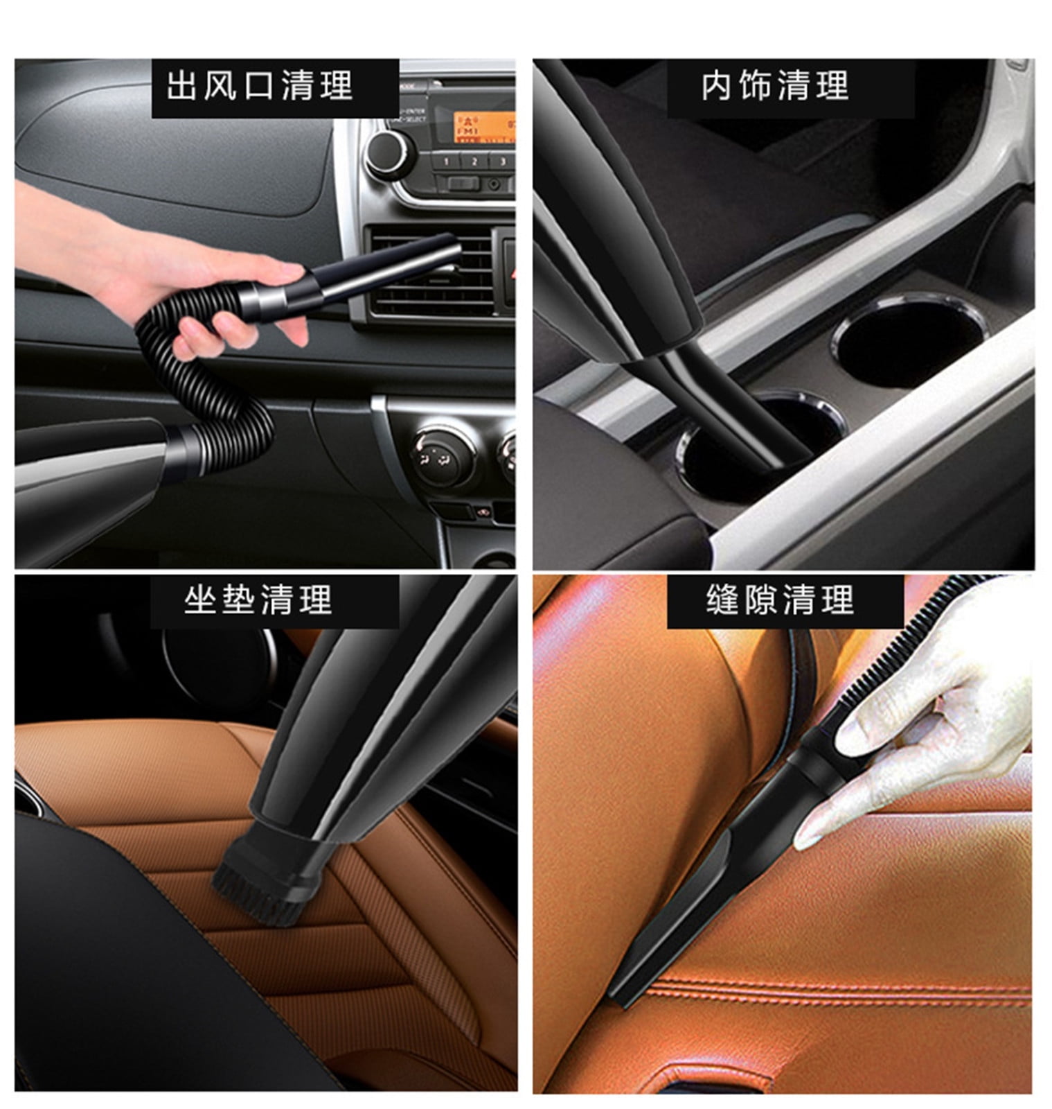 Pompotops Handheld Vacuum Cordless Car Vacuum Cleaner, Automotive Vacuum Cleaner, Dry And Wet Dual Purpose, Strong Suction 120W, High-power Car Mounted Vacuum Cleaner
