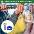 thumbnail image 2 of Unique Bargains Universal Car Modification M6 Gasket Bolt License Plate Frame Screw M6x1.0 Aluminium Alloy Blue 1 Set, 2 of 6