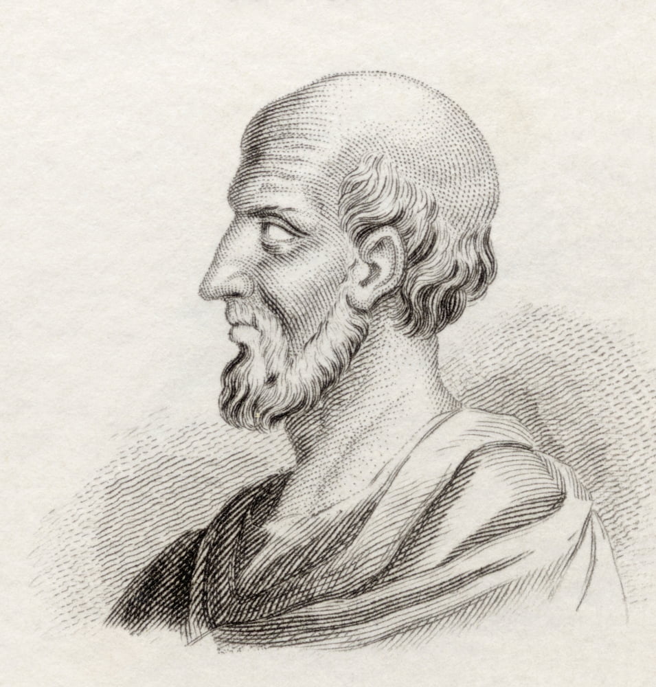 Hippocrates Of Cos Or Hippokrates Of Kos C 460 Bc To C 370 Bc Ancient Greek Physician Of The Age Of Pericles From Crabbs Historical Dictionary Published 1825 Canvas Art - Ken Welsh Design Pics (28 x