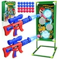thumbnail image 1 of Juego de tiro de dinosaurios Tqeieu con lanzador de 2 bombas de aire, 1 of 7