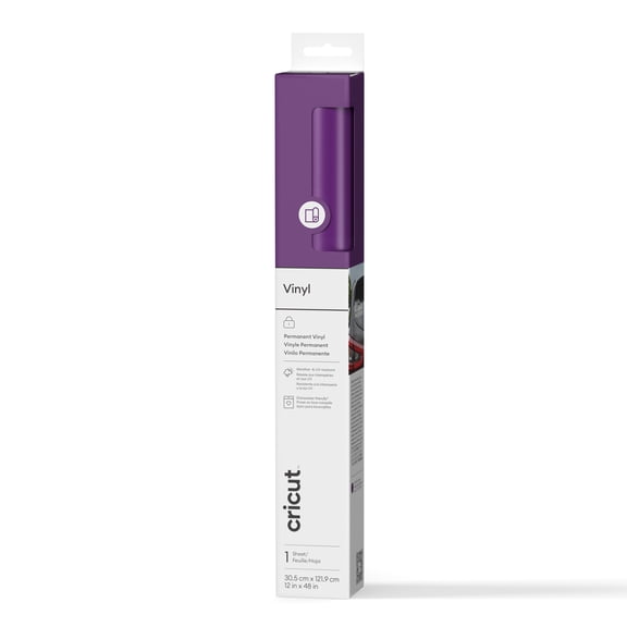 Cricut® Matte Vinyl – Permanent (4 ft), 12" x 48",Plum