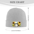 thumbnail image 3 of ZICANCN Sunflower Garden Cat Knit Beanie Hat, Winter Cap Soft Warm Classic Hats for Men Women, Gray, 3 of 8