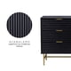 thumbnail image 4 of Cómoda Cajonera Harlem Relan Diseño Acanalado con 6 Cajones Negro y Dorado, 4 of 8