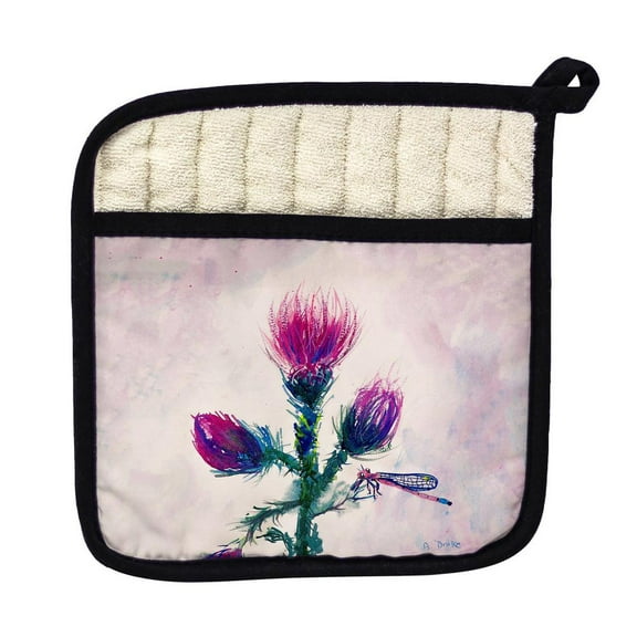 Betsy Drake PT082 Thistle Pot Holder