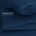 thumbnail image 5 of Clara Clark Premier 1800 Microfiber Collection 3-Line Bed Sheet Set, Full Size, Navy Blue, 5 of 8