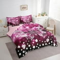 thumbnail image 3 of jejeloiu Cute Butterflies 7 Pieces Bedding Comforter Set,Chic Moth Full Bedding Set,Sliver Pink Diamond Fitted Sheet Flat Sheet For Girls,Ultra Soft Home Decor Reversible, 3 of 8