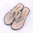 thumbnail image 2 of jiaxiM Platform Flip Flops for Women Wedge Thong Sandals for Women Fashion Slippers Women Non- Woven Sole Orthofeet Shoes for Women for Beach, 2 of 9