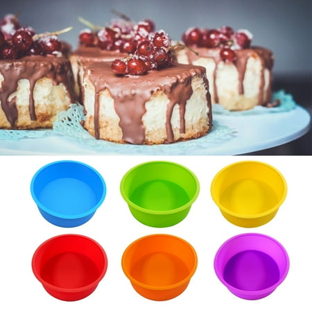 

SPRING PARK 6inch Silicone Round Cake Chocolate Mold Pan Muffin Pastry Baking Tray Mould