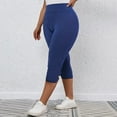 thumbnail image 4 of cfhntfmh Womens Summer Plus Size Capri Legging Crop Tights Workout Capri Yoga Lounge Pants, 4 of 7
