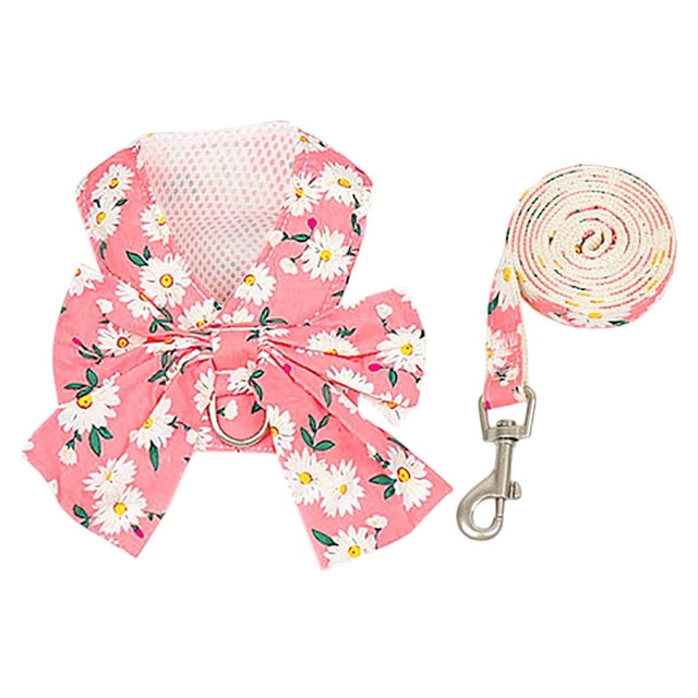 Dog Harness Chest Strap Breathable Three Layer Adjustable Secure Design For Small Indoor Outdoor Activities