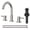 Brushed Nickel, variant on TVOFEK Bathroom Faucet 3 Hole, Matte Black Bathroom Sink Faucet with Pop Up Drain, 8 inch Widespread Faucet with 360° Swivel Spout for Vanity, RV, Lavatory, Farmhouse