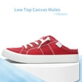 thumbnail image 3 of Obtaom Women Canvas Mules Memory Foam Clipper Fashion Sneakers Comfortable Slip-On Mule Backless Holiday Shoes（Red Canvas US10）, 3 of 6