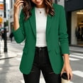 thumbnail image 5 of Yanchicy Blazer for Women Lapel Collar Long Sleeve Two Button Work Office Jacket Solid Color Business Casual Dressy Outerwear With Flap Pockets For Daily Commute Interview Going Out Outfits, 5 of 7