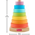 thumbnail image 6 of Fisher-Price Wooden Rock-a-Stack, Toddler Ring-Stacking Activity Toy with 8 Wood Pieces, 6 of 6