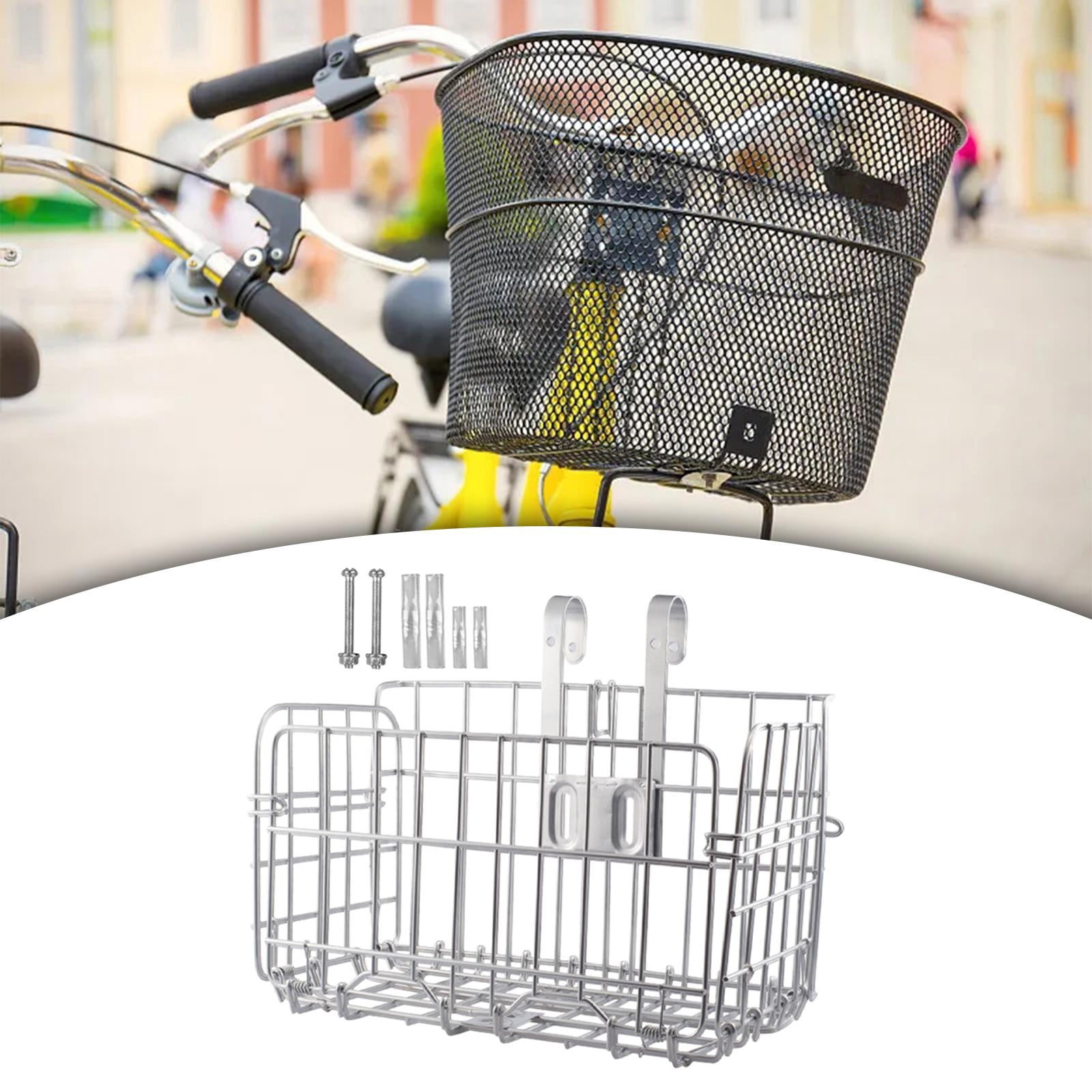 Folding Bike Front Basket Storage Easy Installation Bike Front Cargo Basket