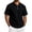 Black, variant on Mens Polo Shirts Cotton Linen Short Sleeve Seamless Collared Shirts Casual Work Golf T-Shirt Cotton Lightweight Regular Fit Summer Tees Blue XL
