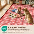 thumbnail image 4 of Design&I 6'x9' Washable Area Rug Snag-Free Decorations Plaid Tartan Peppermint Cane Stripe Door Gingham for Dining Room, Under Table, Office, 4 of 7
