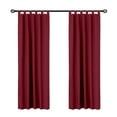 thumbnail image 3 of Kotton Culture Tab Top Curtains Room Darkening 100% Blackout Thermal Insulated Window Treatment Panels for Bedroom, Living Room, Home, Office (1 Panel, 70x63, Burgundy), 3 of 7