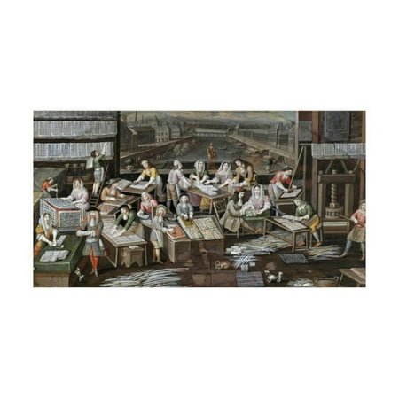 Manufacture of Playing Cards in a House in the Place Dauphine, Paris Print Wall Art