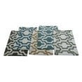thumbnail image 2 of Saffron Fabs  Cotton Quatrefoil Bath Rug (Set of 2) White/Navy Blue 24 x 17 & 34 x 21, 2 of 5