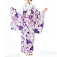 thumbnail image 3 of JAJAHO Kimono Dresses For Girl Floral Print Long Sleeve Silk Satin Party Maxi Dress Size 2-10T Trendy Dresses, 3 of 7