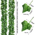 thumbnail image 2 of Zwyoqi Plantas De Hojas De Hiedra Artificiales De 84 Pies Guirnalda Colgante De Vid Falsa Follaje Vegetal Para El Hogar Cocina Jardín Oficina Decoración De Pared De Boda (Hiedra/12 Hilos), 2 of 5