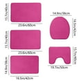 thumbnail image 3 of Bathroom Rugs, InsCrazy Foam Bath Mat 5 Set Bathroom Rugs for 5 Pcs Toilet Mats Universal Soft Comfortable Water Absorption Non-Slip Thick Machine Washable Easy Dry Dark Color, 3 of 8