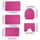 thumbnail image 3 of Juego de alfombras de baño de espuma, con forro polar grueso y suave, absorbentes y lavables a máquina, con base antideslizante para mayor seguridad en la ducha (rosa)., 3 of 8