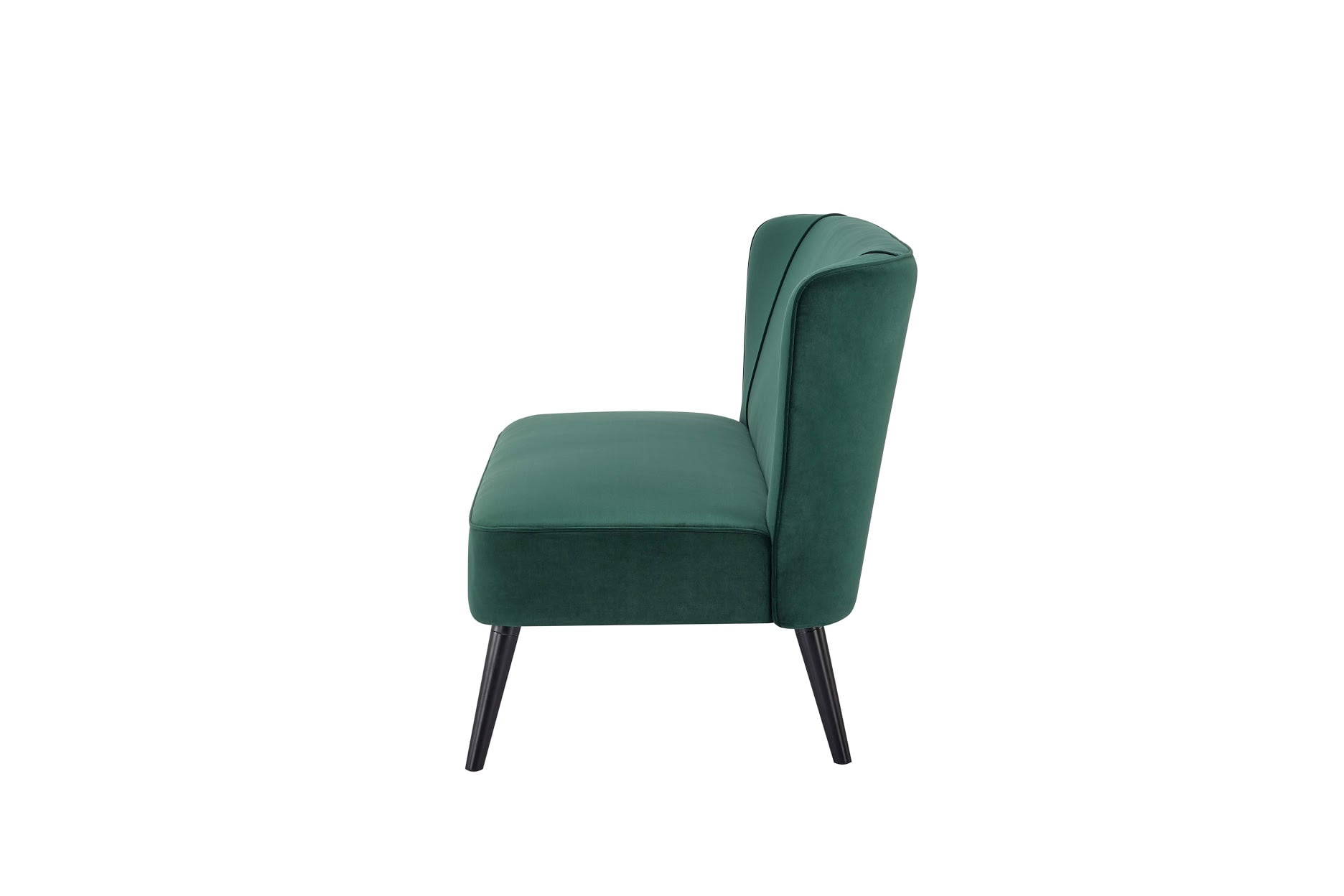 A&D Home Manhattan Mid-century Modern Velvet Loveseat, Compact 2 person Settee, Green