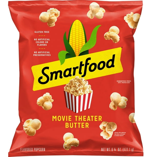 Smartfood Movie Theater Butter Flavored Popcorn, 6.25 oz Bag Walmart