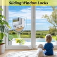 thumbnail image 6 of ChrumpTon Window Locks, 6 Sets Sliding Window Safety Locks with Key, Adjustable No-Drill Window Stopper for Sliding Windows & Doors, Space-Saving Security Bar Alternative (Silver), 6 of 7