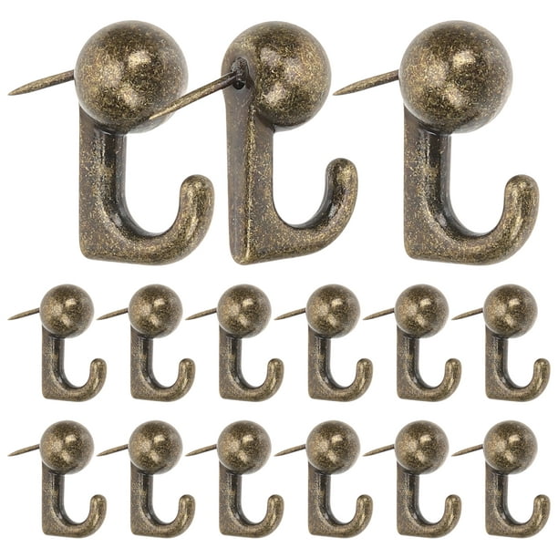 30Pcs Metal Push Pin Hangers Wall Hooks Picture Hanging Pin Picture Nails